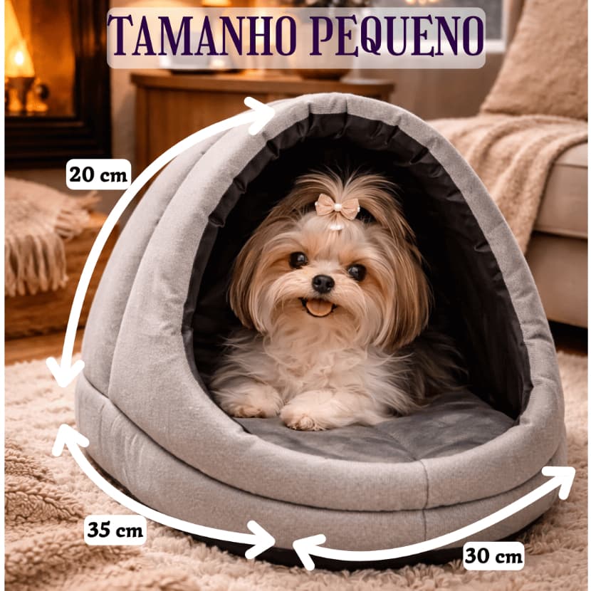 Cama Caminha Pet Oca Iglu Para Gatos E Cães Diversos Tamanhos e Cores