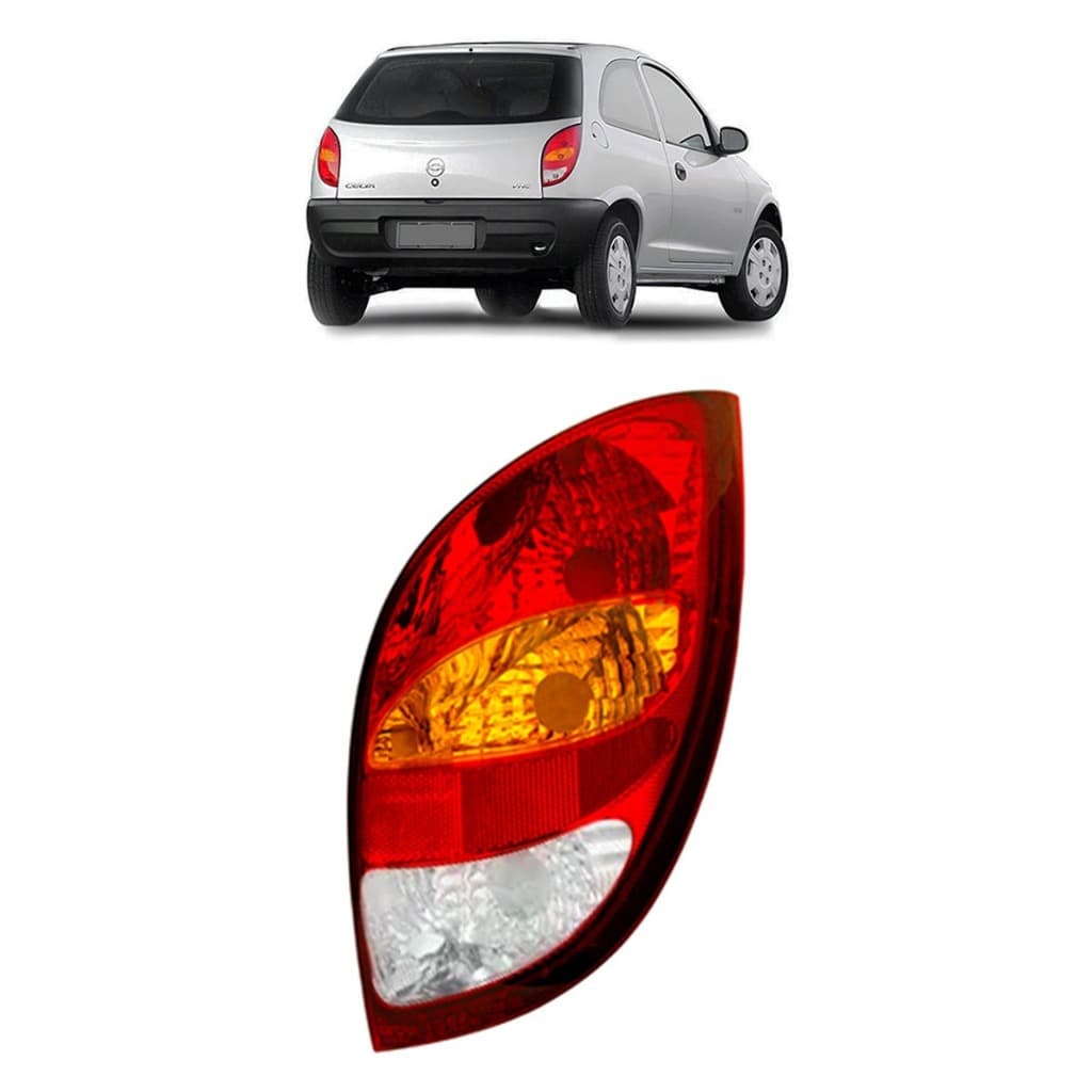 LANTERNA TRASEIRA GM CELTA ACRILICA BICOLOR COM LUZ DE RE CRISTAL