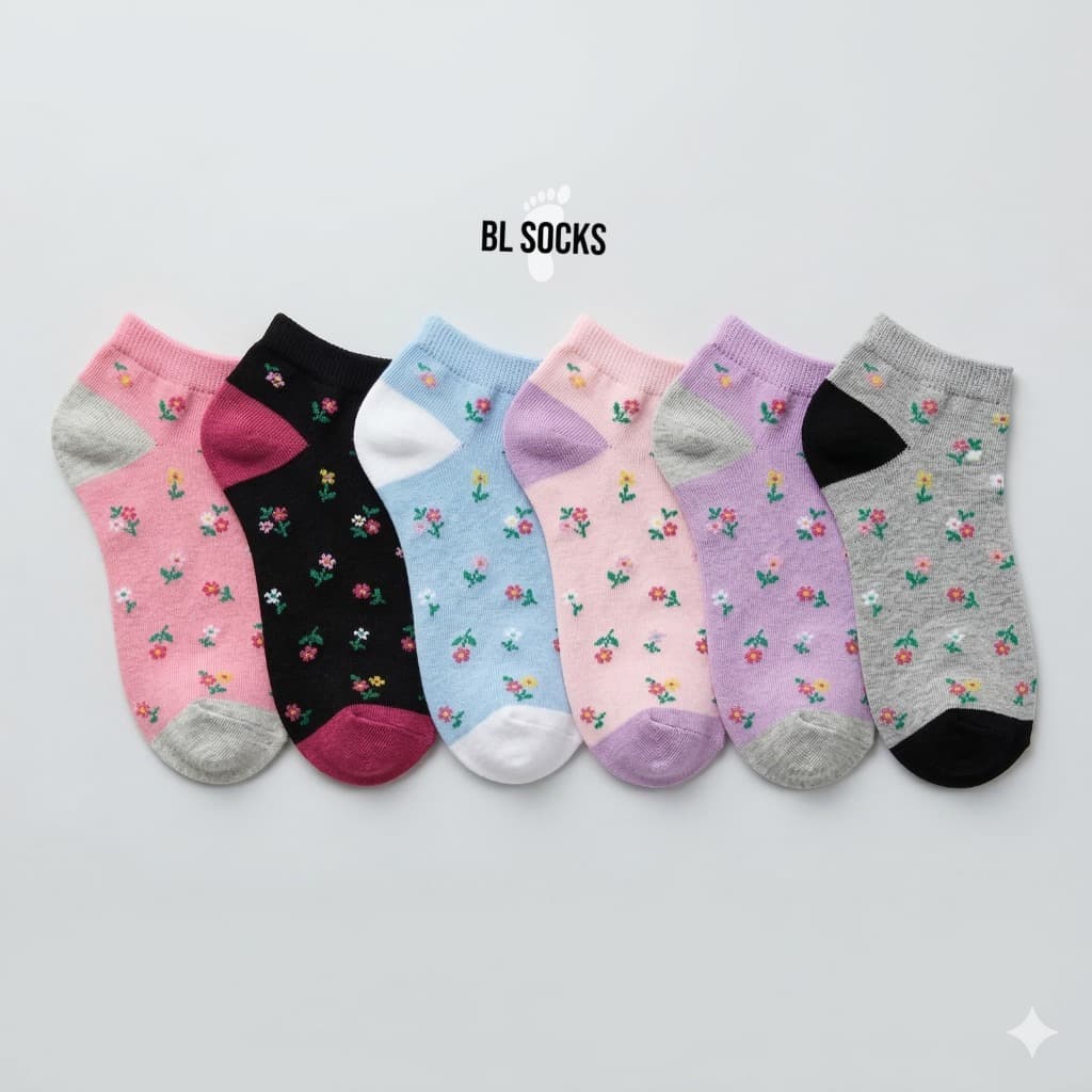 Kit 24 Pares de Meias Feminina Mulher Cano Curto Soquete Sortida Cores Variadas