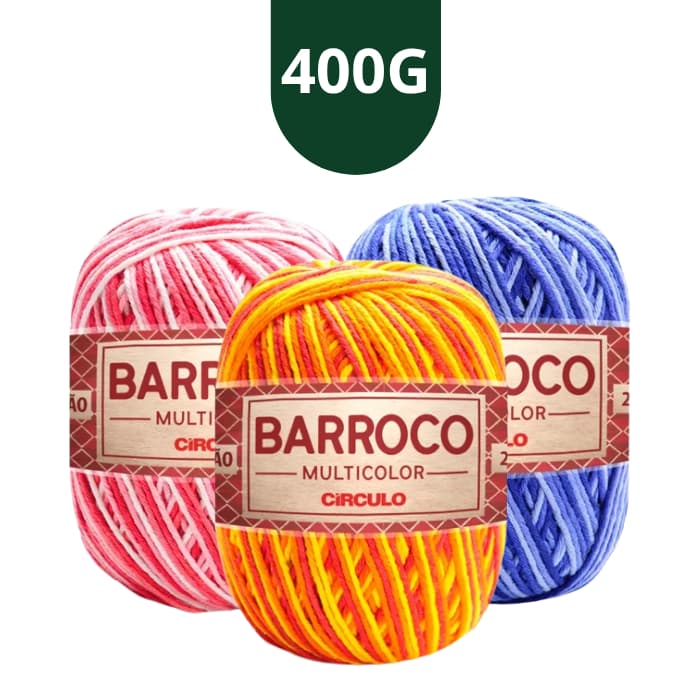 Barbante Circulo Barroco Multicolor 400g Fio 6 Escolha A Cor