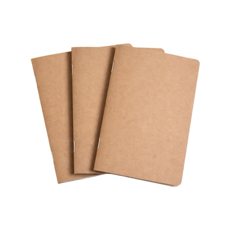 kit 3 cadernos sem pauta A6 para caderno traveller midori caderneta