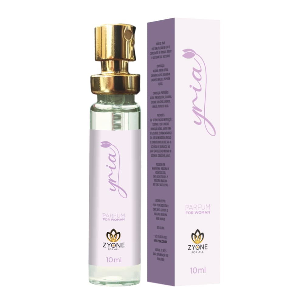 Yria Zyone Cosméticos Feminino Parfum 10ml Alta Fixação Essência Premium