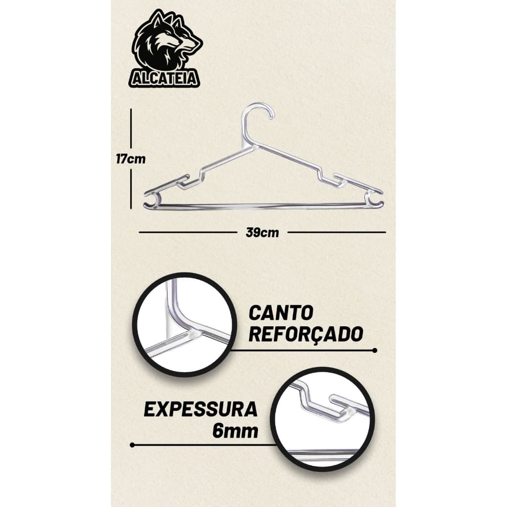 30 Cabides Acrílico Adulto Resistente ENVIO IMEDIATO
