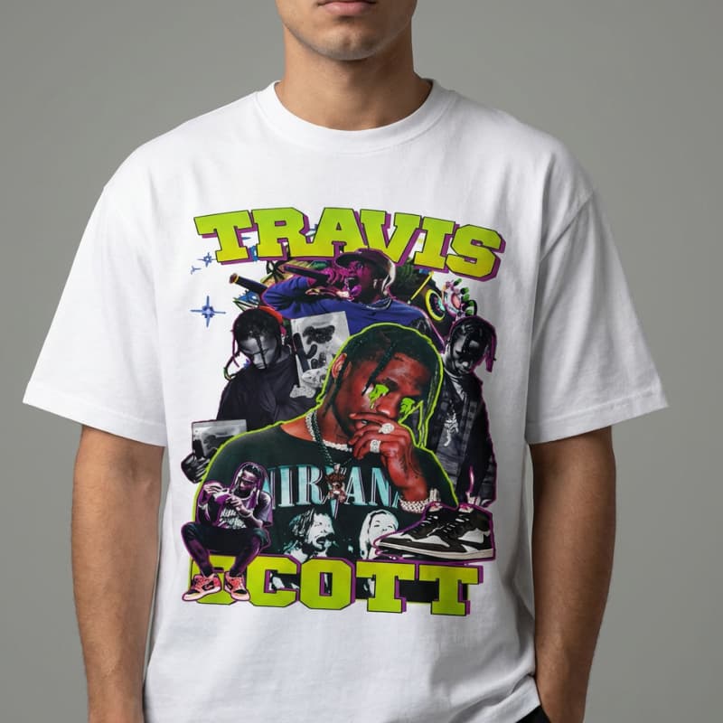 Camiseta Masculina Estampa T.Scott Algodão Penteado Gola Canelada Conforto Premium