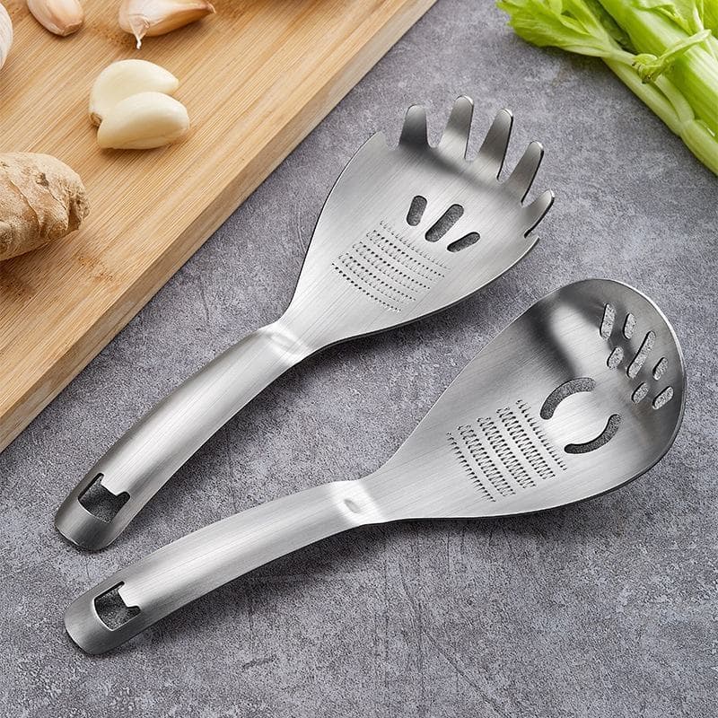 Kit Escumadeira De Aço Inox Multifuncional Ralador De Alho Amassador De Batata Abridor De Garrafas