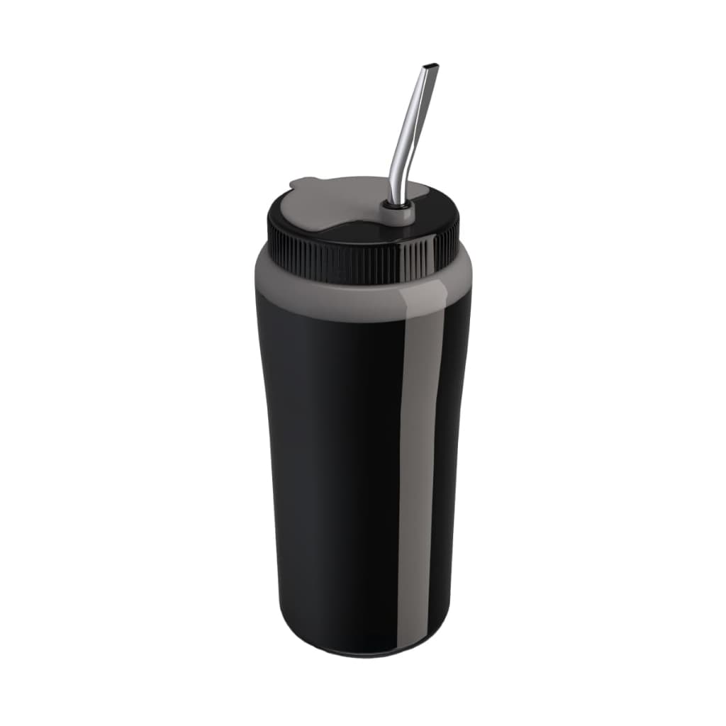 Copo Térmico Tererê Unitermi 650ml Preto - Com Tampa e Bomba Inox