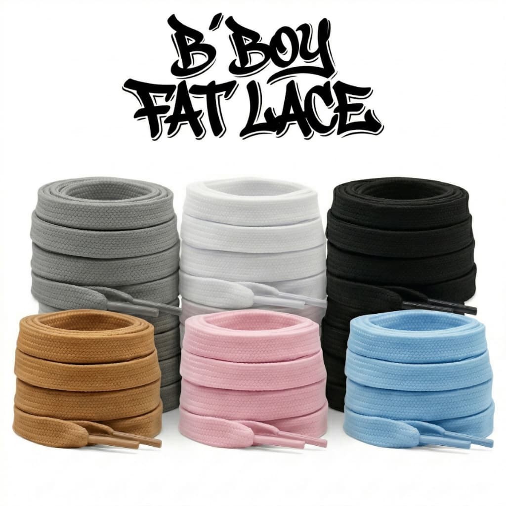 Kit 2 Pares de Cadarço Para Tênis Fat Lace Grosso Chato 120cm Estilo Streetwear Urbano Skatista