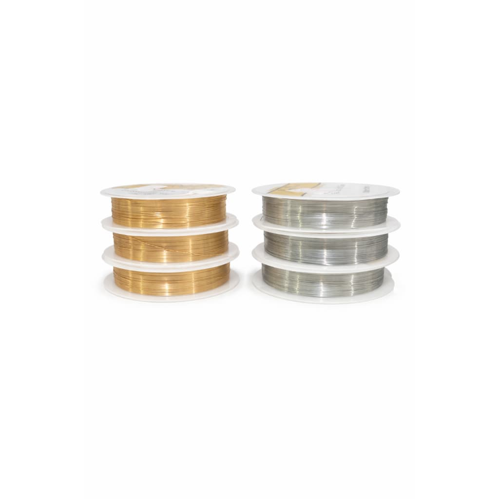 Fio cabelo de anjo 0,3mm dourado/prata para artesanato, Arame fino flexível para laços, Flores e tiara infantil.