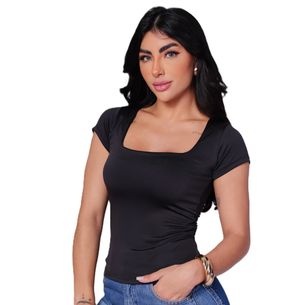 Blusa Feminina Baby Look com Tecido Suplex Leve e Confortável