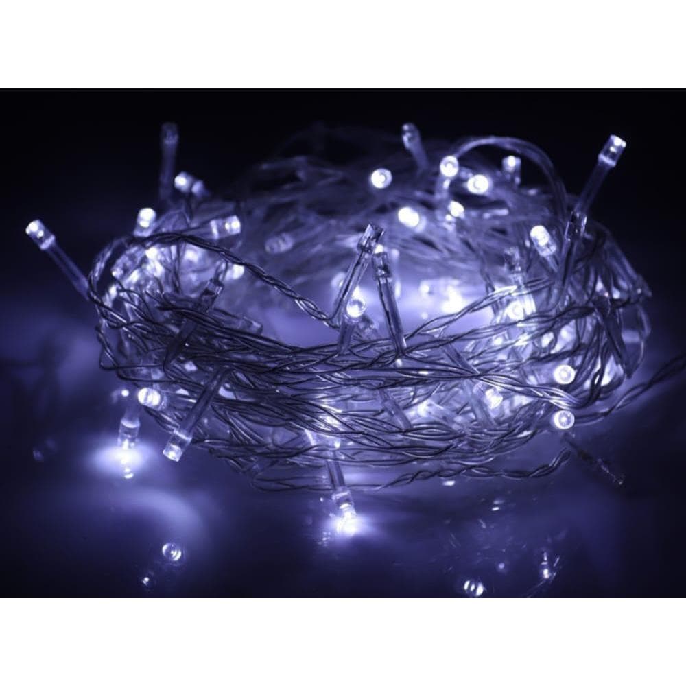 Pisca Pisca Branco Cordão 100 Leds 8 Metros Comprimento 8 Níveis - Natal Decoração Enfeite Luz