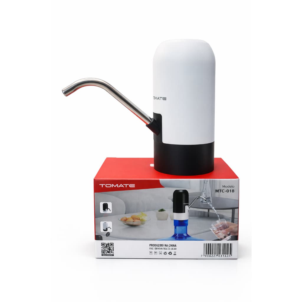 Bomba De Água Elétrica Tomate MTC-018 🔥 Recarregável USB Automática Para Galão 10L 20L Dispenser Portátil