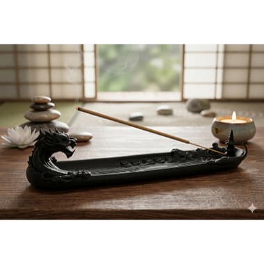 Incensário Oriental Dragão 3D | Suporte de Incenso Zen Decorativo | Porta Incenso  Estilo Japonês
