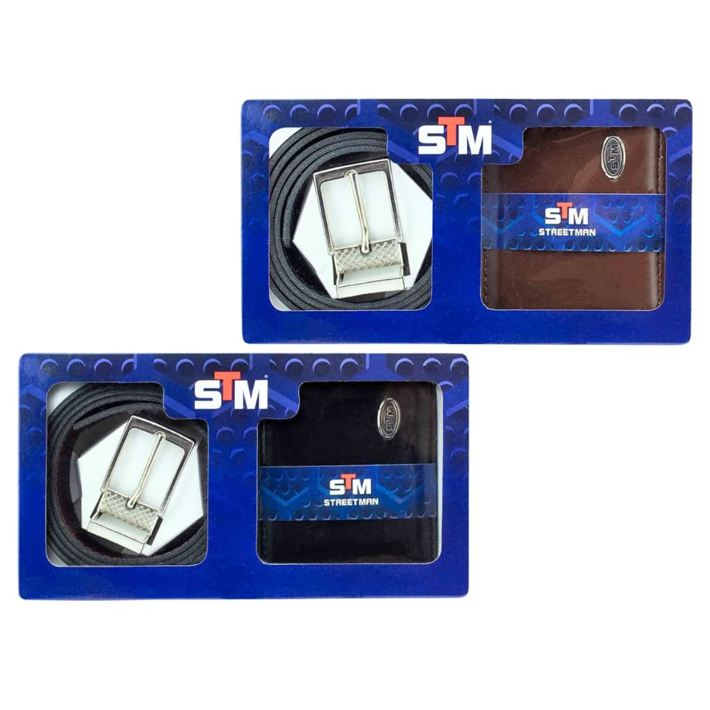 Carteira Masculina de Couro Porta Cnh Rg e Cinto Reversível Estilo Elegância Fivela Removivel