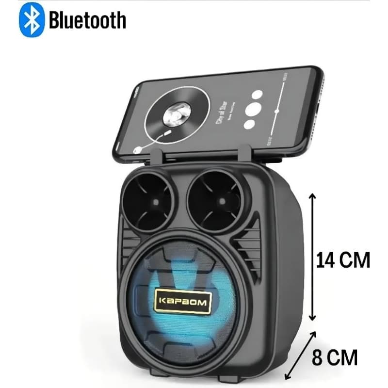 Caixa de Som Bluetooth Portátil Potente com Rádio FM e LED RGB | Som Alto Para Celular Android iPhone