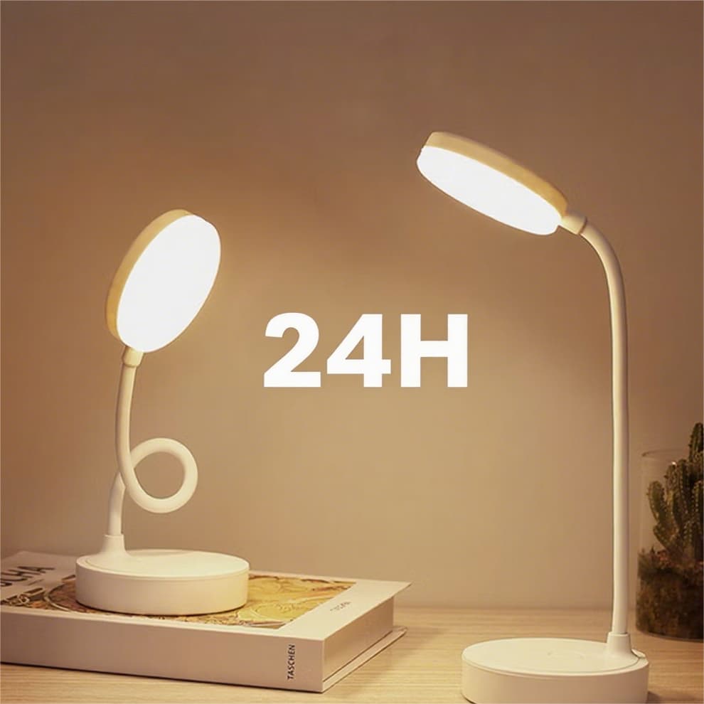Luminária De Mesa Sem Fio Recarregável Toque Rotação 360° Para Leitura Estudo Livro