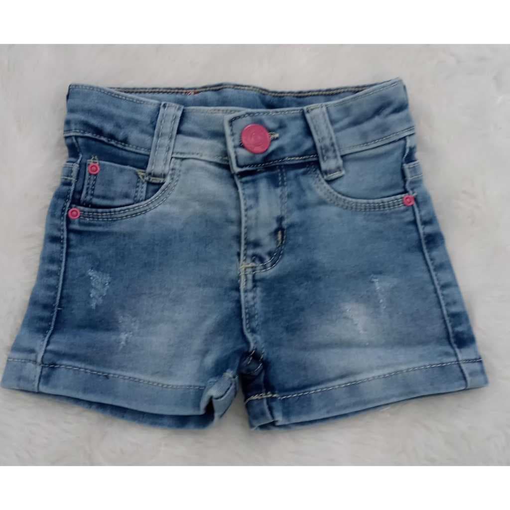 SHORT JEANS BEBÊ 1/3 FEMININA