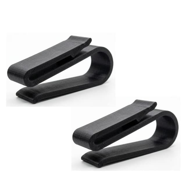[KIT] 2 Suportes Presilha Clipe De Óculos Para Quebra-Sol Carro Universal - PRETO