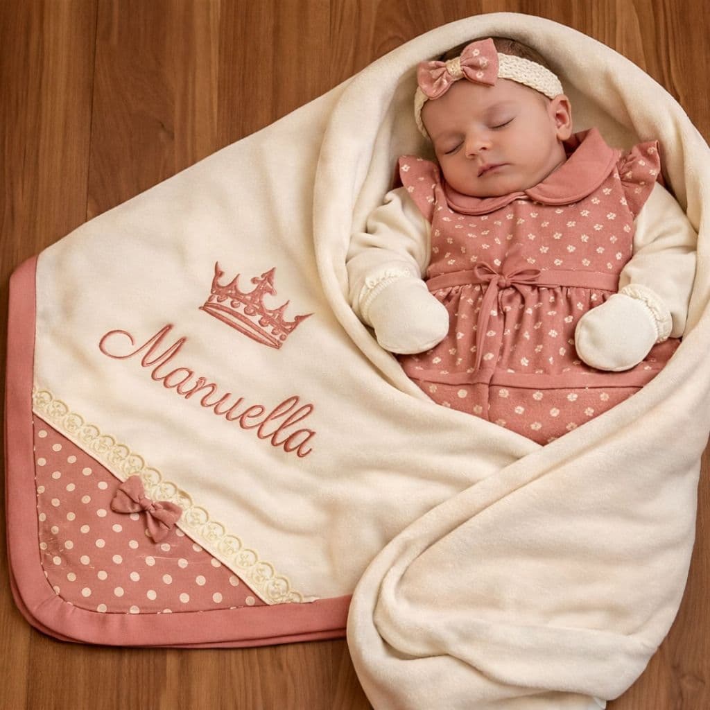 Saída de Materndiade Personalizada Menina 5 Peças 100% Algodão Promoção