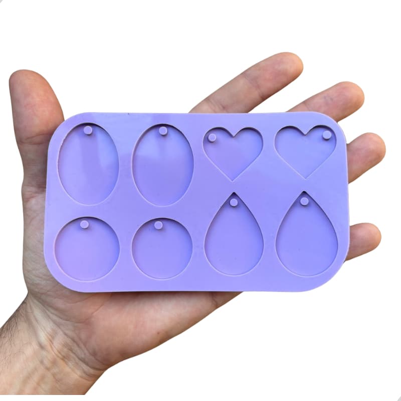 Molde Silicone 8 Pingente Resina 3mm Brinco Acessório A6