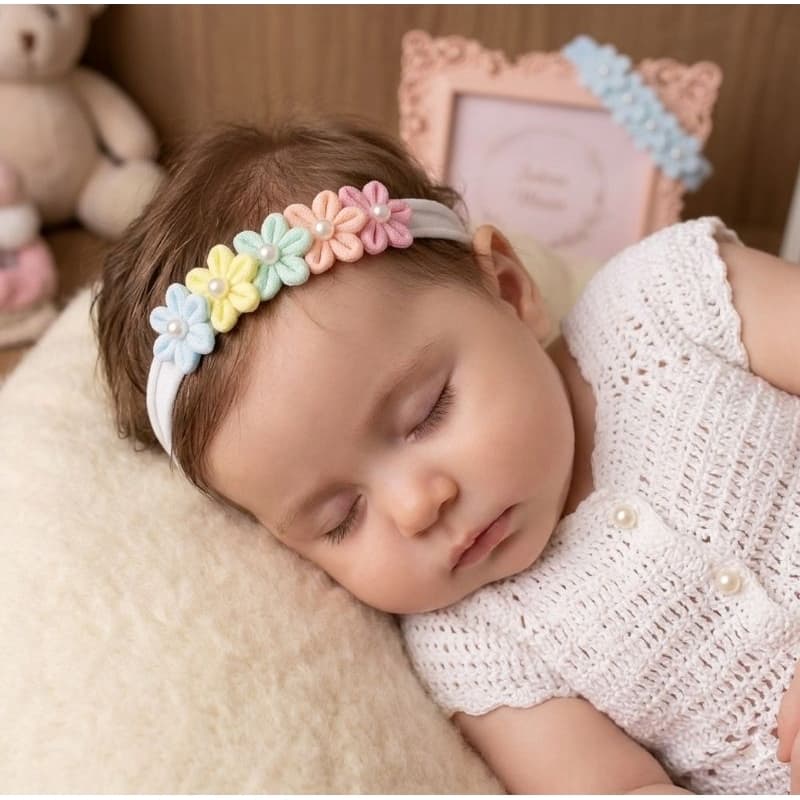 Tiara de cabelo para bebê faixinha de cabelo  floral