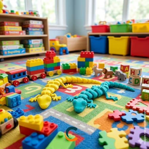 Lagartixa Articulada Brinquedo Super Divertido Cor Aleatória