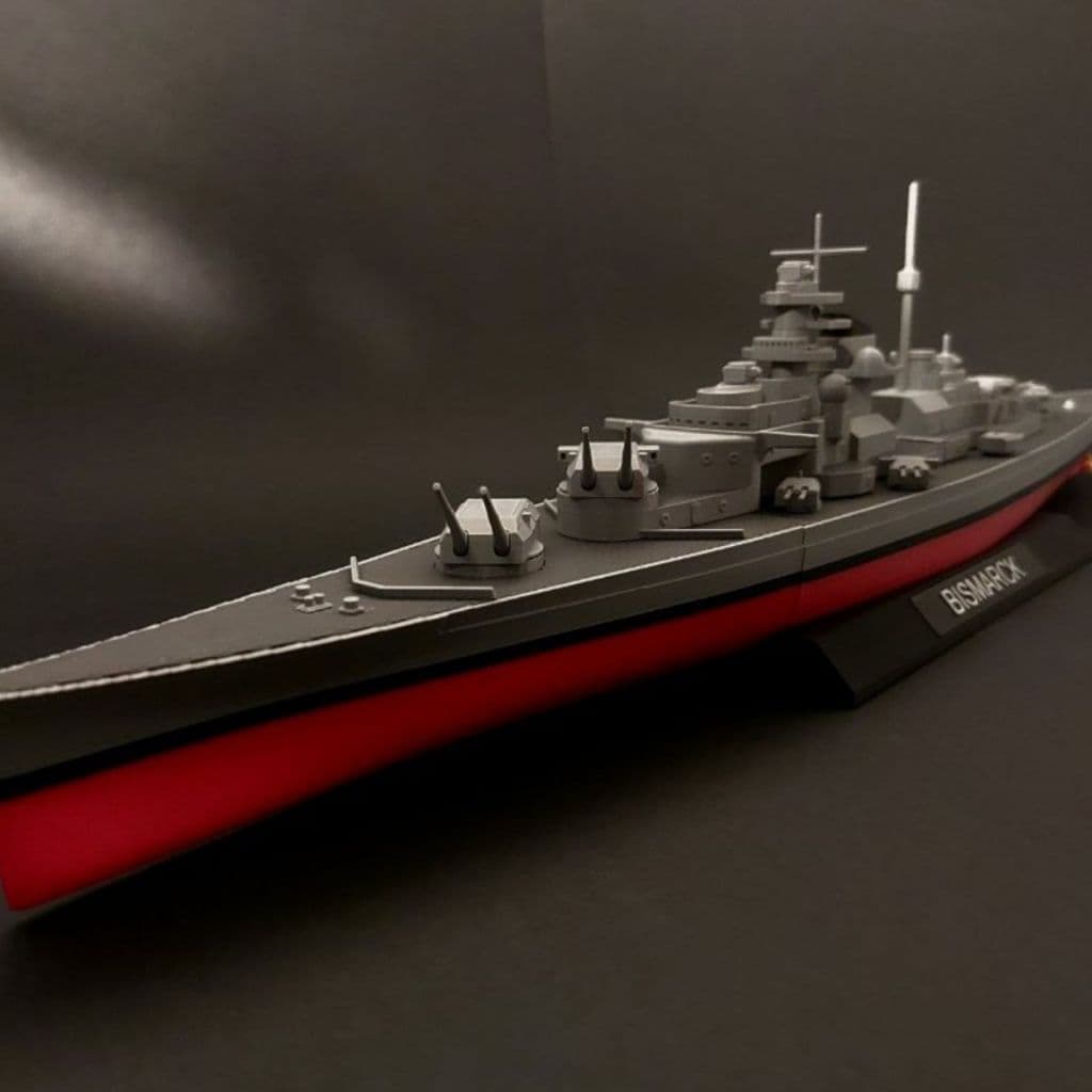 Navio de Guerra KMS Bismarck Miniatura Colecionável Decoração Presente
