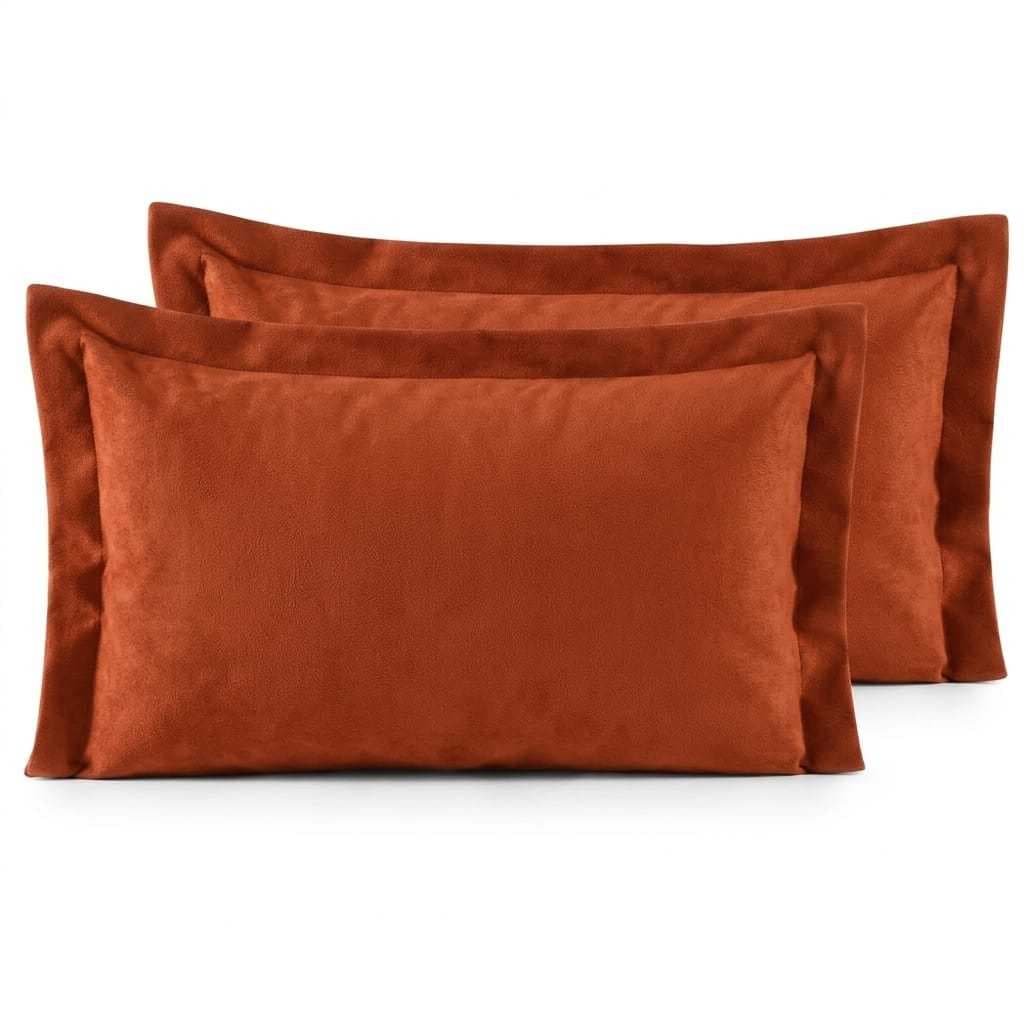 2 Porta Travesseiro Luxo Suede Premium 50x70 com Deblun 5cm – Sofisticação e Conforto na Sua Cama