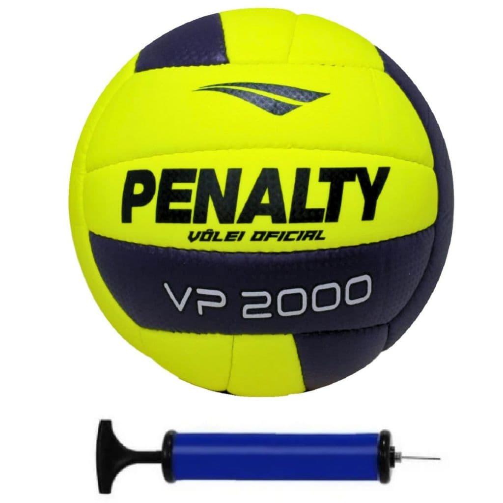 BOLA VÔLEI PENALTY VP 2000 COSTURADA + BOMBA DE AR
