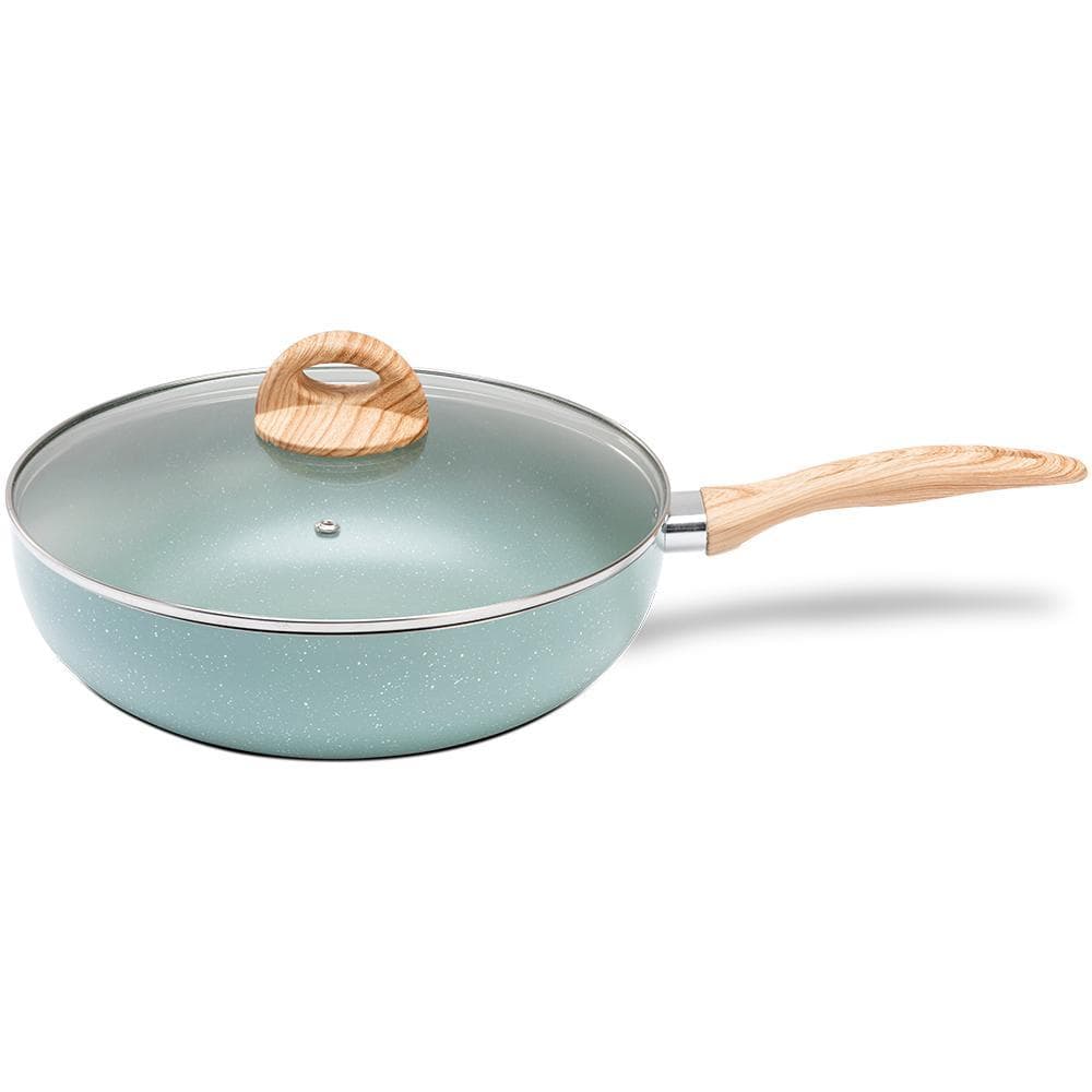 WOK com Tampa Ø28 cm 3,4 L BOTANIKA verde com indução Brinox