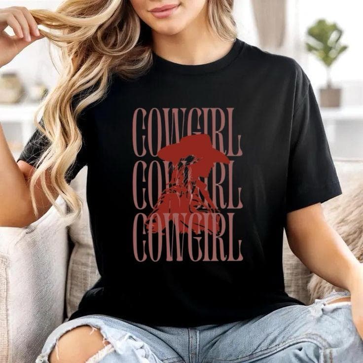 Camiseta Cowgirl Feminina Estampa Western Moda Country Tumblr