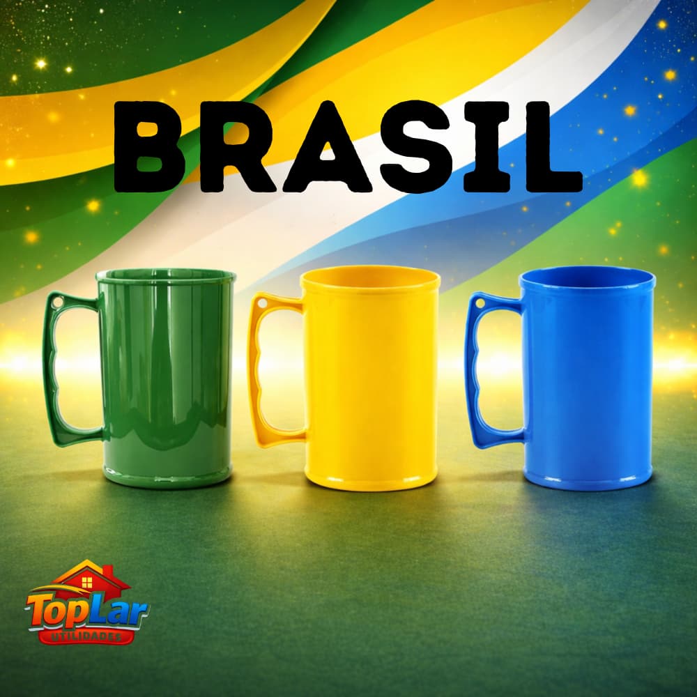 Kit 30 caneca de Chopp COPA DO MUNDO Brasil acrílica