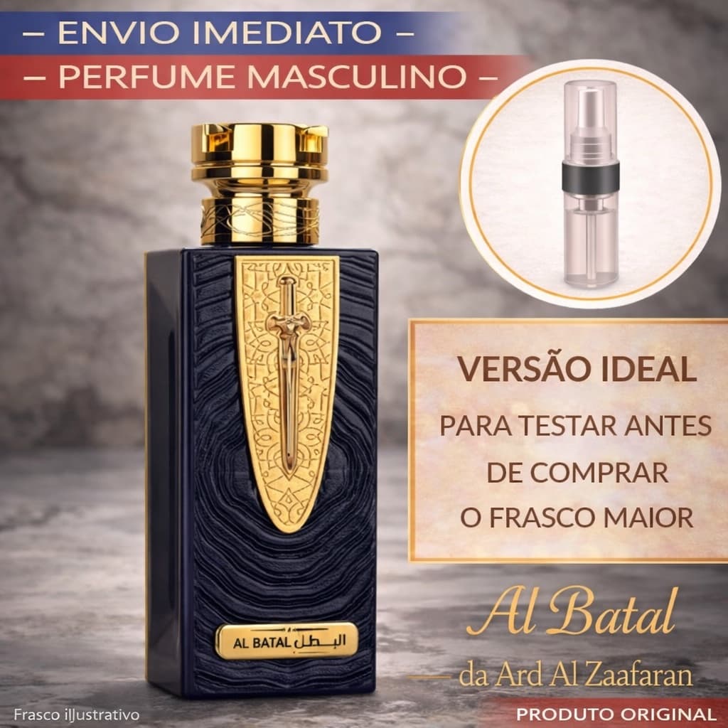 Perfume Masculino Saif Al Batal Ard Al Zaafaran POTENTE DEIXA RASTRO ORIENTAL ELEGANTE Perfume masculino