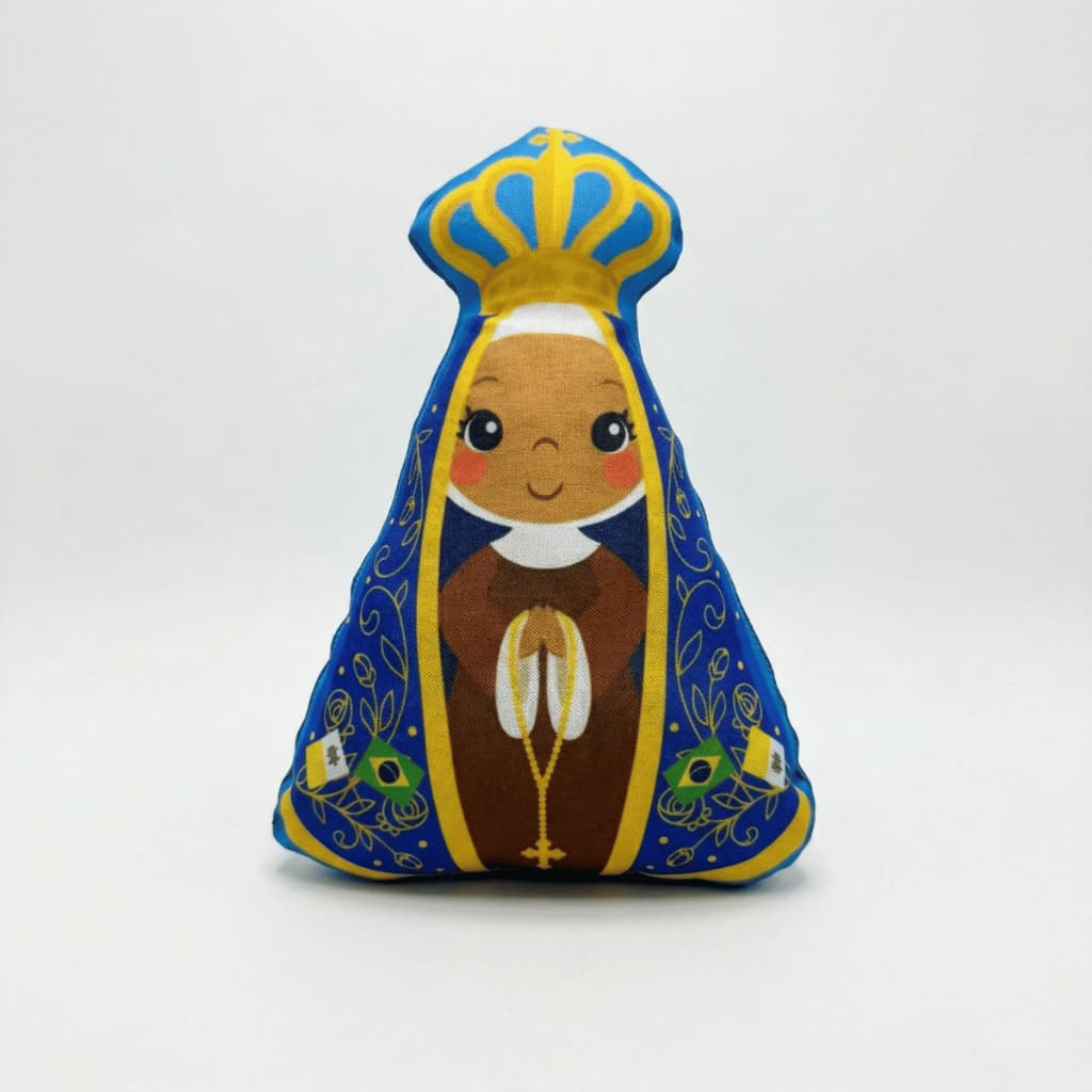 Naninha Nossa Senhora Aparecida Brinquedo Católico Infantil Macia e Antialérgica