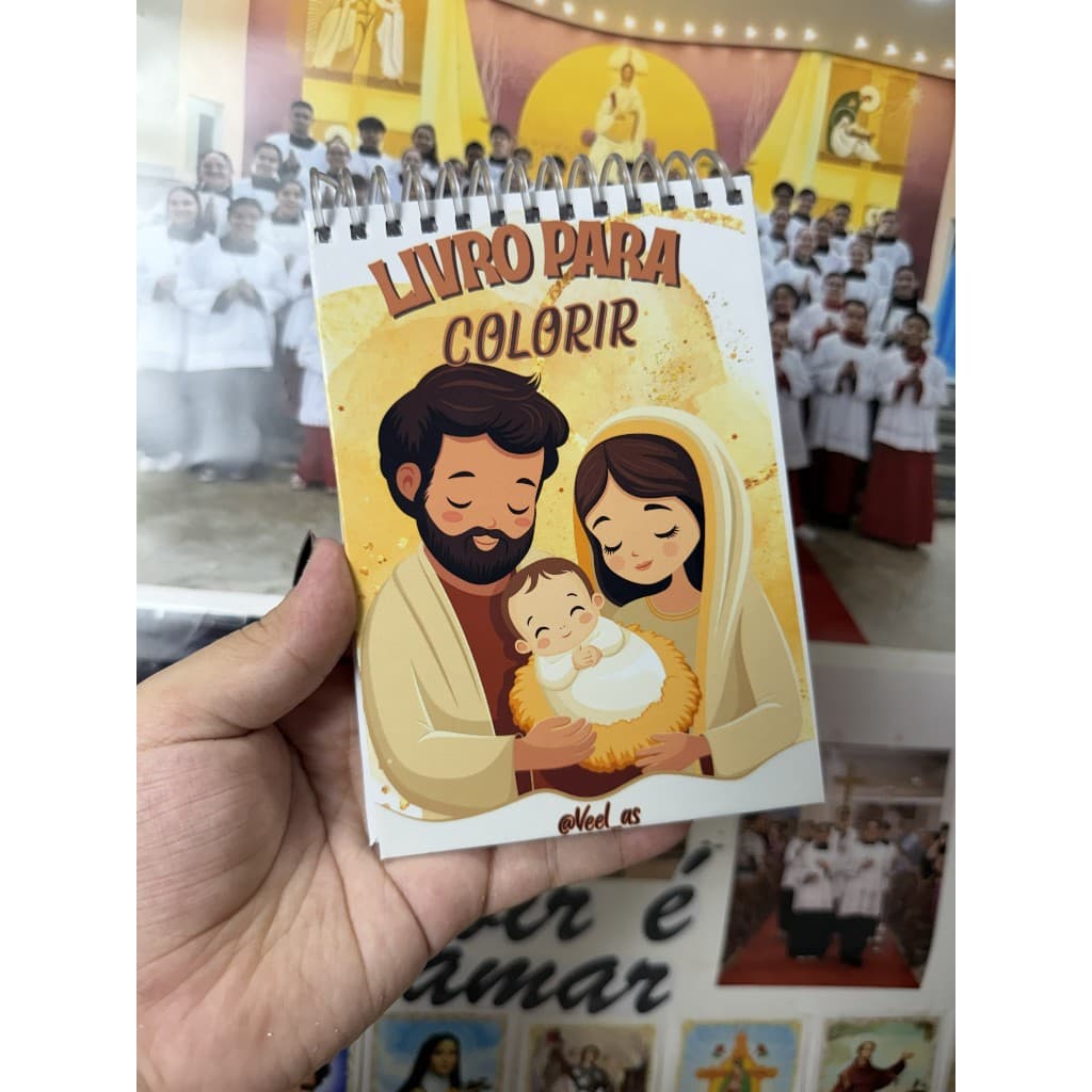 Livro de Colorir Católico Infantil Jesus Nossa Senhora Santos | Desenhos Religiosos para Colorir | Catequese Crianças |