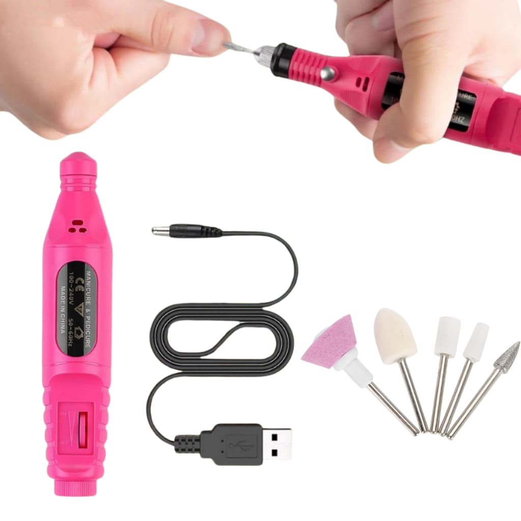 Lixadeira Unha Lixa Elétrica Profissional Bloco Motor Bivolt Manicure e Pedicure