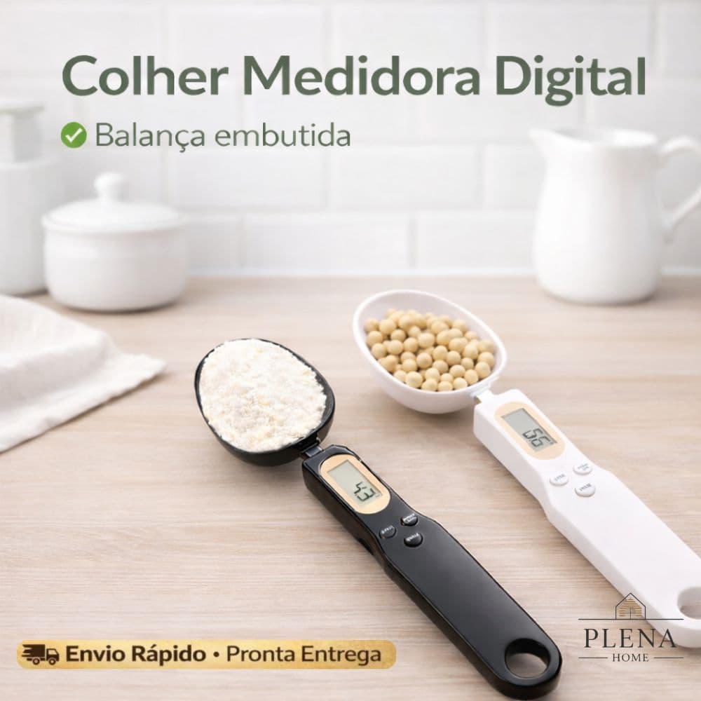 Colher Digital Medidora Dosador Balança 500g LCD Farinha Líquidos Peso Alta Precisão Cozinha Dieta