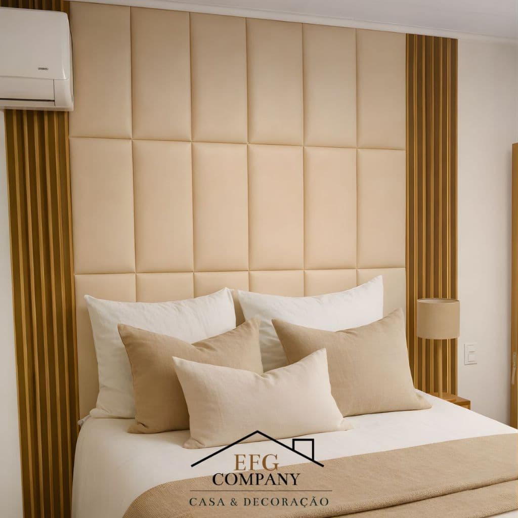 KIT Cabeceira de Cama Estofada Placas CORINO Premium 45x20cm | 5 a 20 Placas | ENVIO IMEDIATO