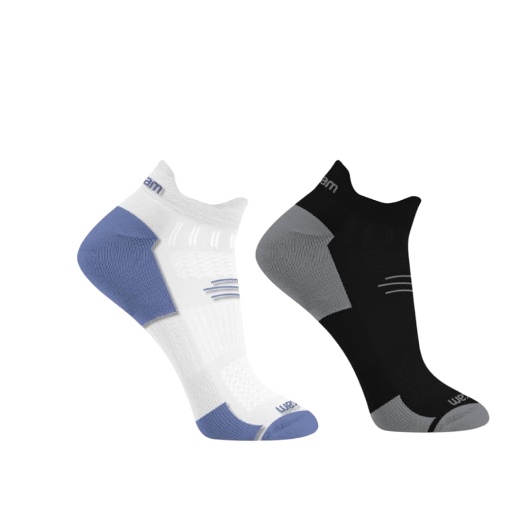 2 PARES MEIA MASCULINO RUNNING INVISÍVEL POLIAMIDA BICOLOR 2 PROTEÇÕES