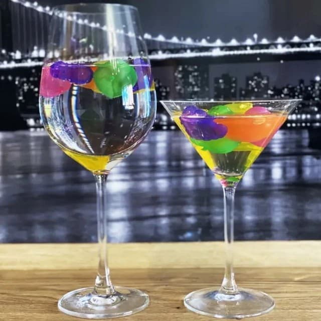 Gelo reutilizável frutas coloridas kit com 9 peças para bebidas drinks sucos água bares