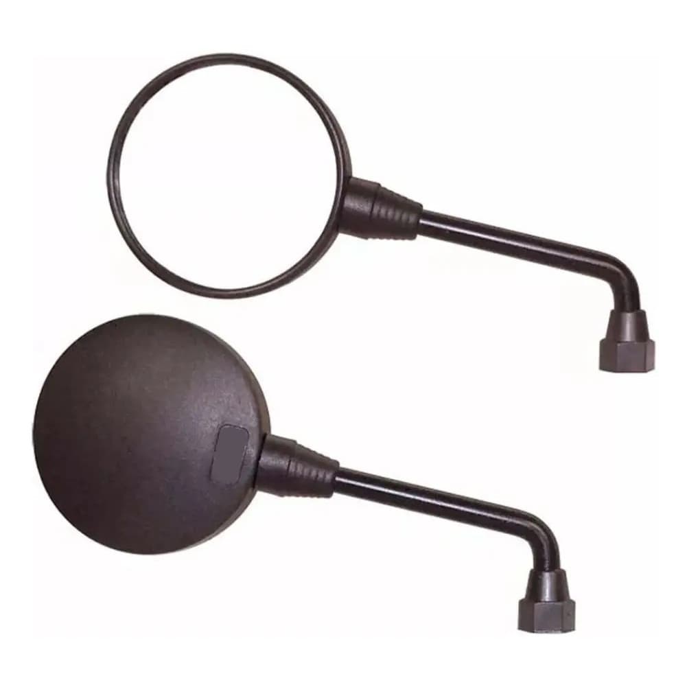 Retrovisor Para Moto Mini Redondo Sport Haste Preta