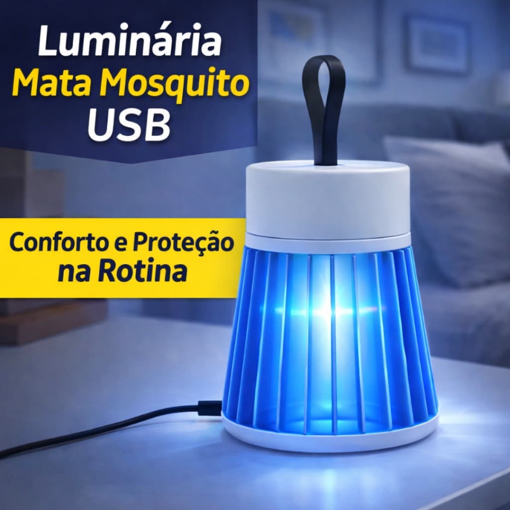 Luminaria Repelente Eletrica Usb Portatil Anti Mosquitos Insetos Infravermelho Seguro Casa