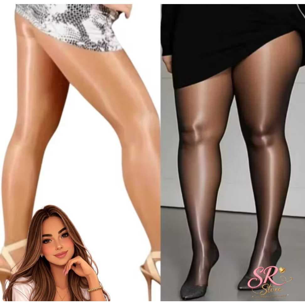 Meia Calça Anti Celulite fio 70D Preto e Beje Ideal para o Dia a Dia Conforto e Ajustável. Disponível, peça já.