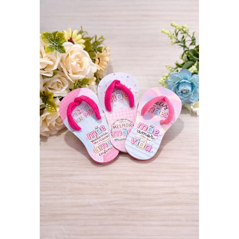 Tag Chinelo Dia das Mães | Tag Decorativa para Presente Mãe