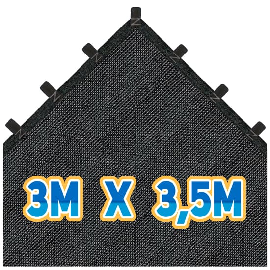 Tela Sombretela 80% 3x3,5 Sombrite Sombreamento Garagem Bainha Alça