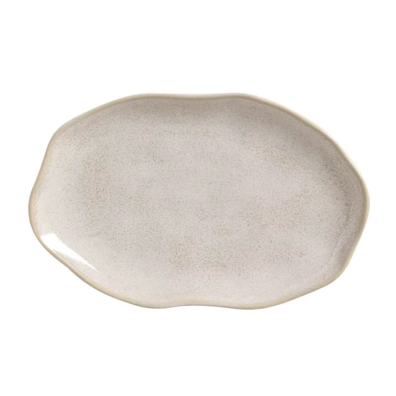 Conjunto com 04 - 02 Travessas Oval Rasa Média Bio Latte 30x20cm