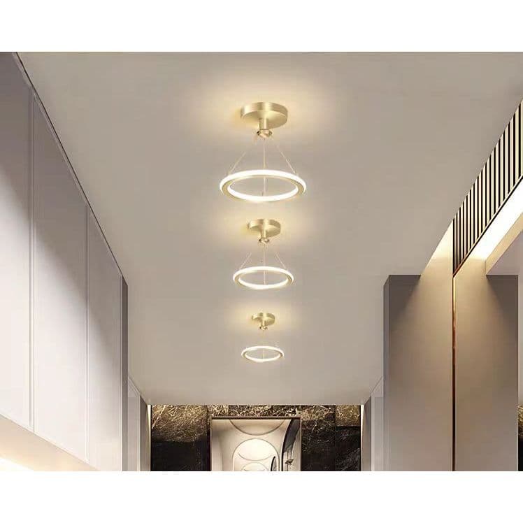 Luminária Pendente LED Anel Moderna Minimalista para Corredor, Quarto e Sala, Luz Branca Fria 20W