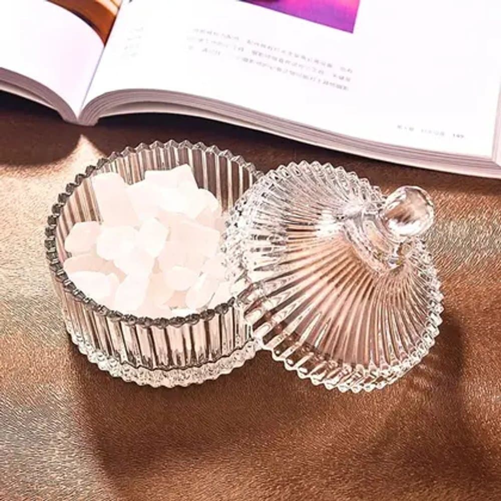 Bomboniere de Vidro Cristal Porta Doces Decorativa Utilidades 550ml Grande