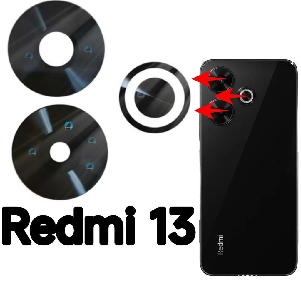 Lente da Câmera Para Redmi 13 Vidro Da Câmera Traseiro Vidrinho