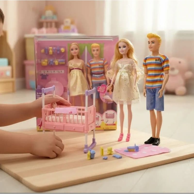 Boneca Fashion Musical Brinquedo Articulada Bolsas Acessórios Boneca Gravida Boneca Família Grávida Gestante