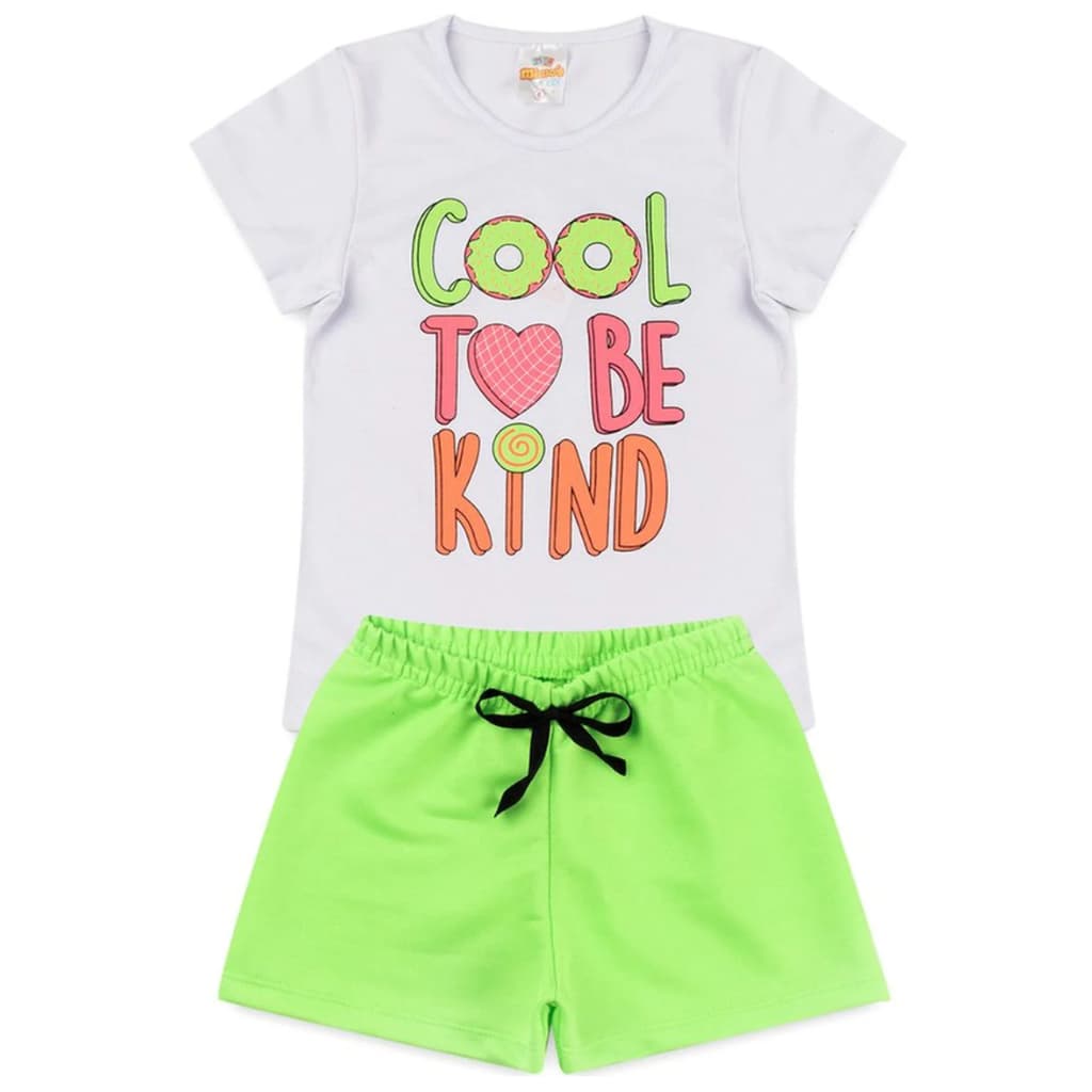 Conjunto Infantil Feminino verão,Cool To Be Tam1 ao 14 ano